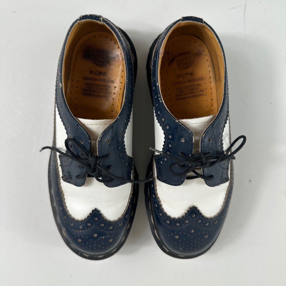 Vintage Dr Martens 3989 Oxfords UK 3 Womens US 5 Navy White Wingtip Brogue